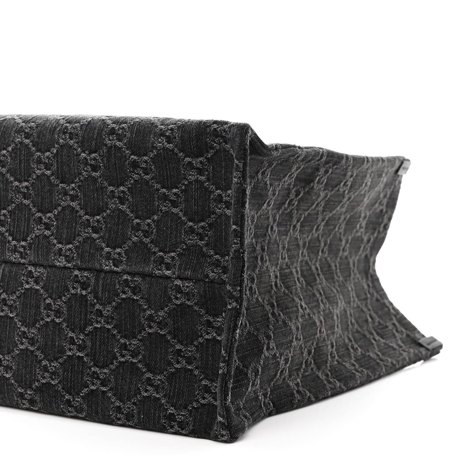 Gucci Denim Ophidia GG Monogram Large Tote Black Grey 12 of 12