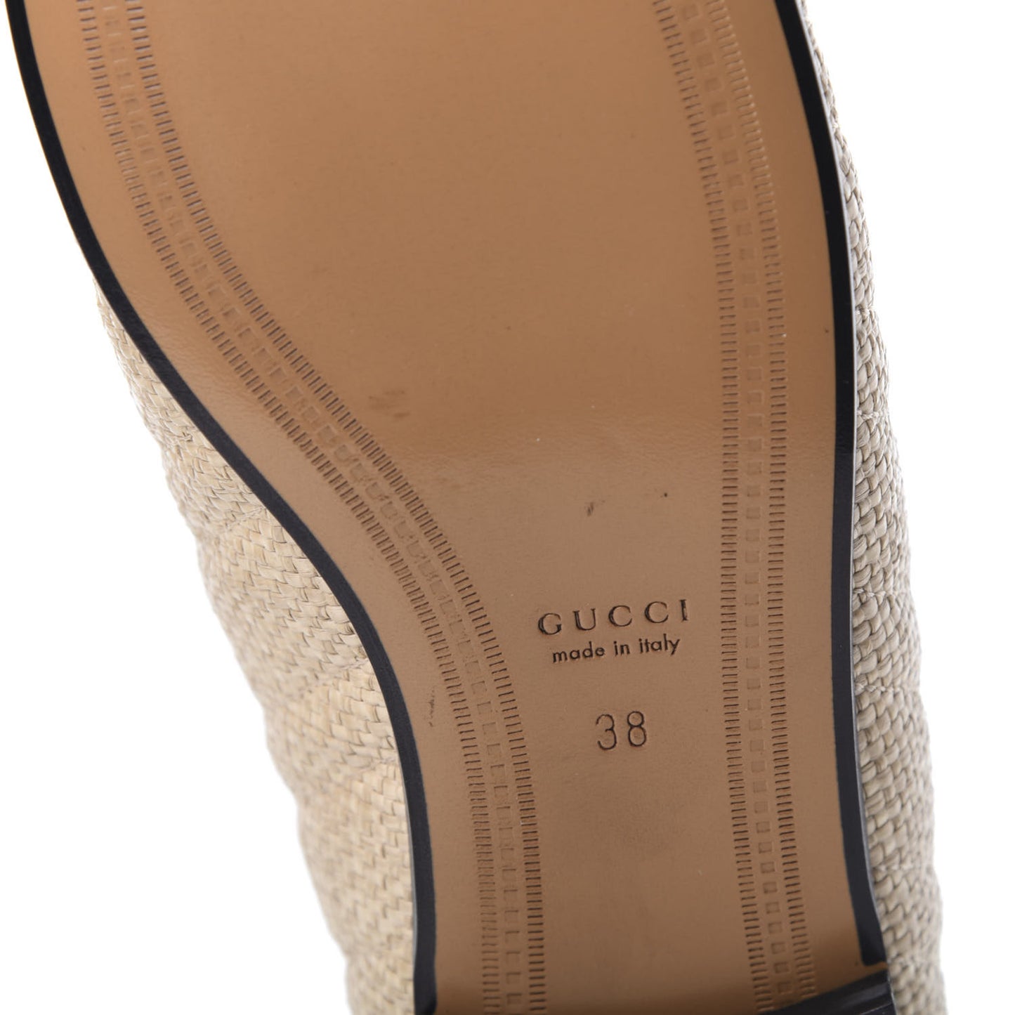 Raffia Elaphe Matelasse Horsebit Womens Jordaan Loafers 38 Natural Cream Brown