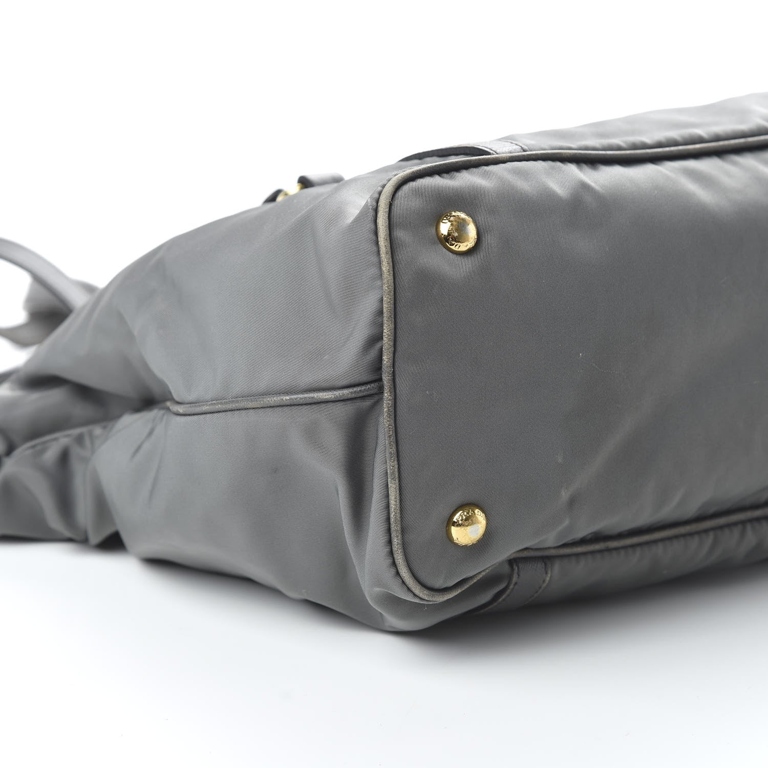 Prada Tessuto Nylon Saffiano Tote Grey 7 of 11