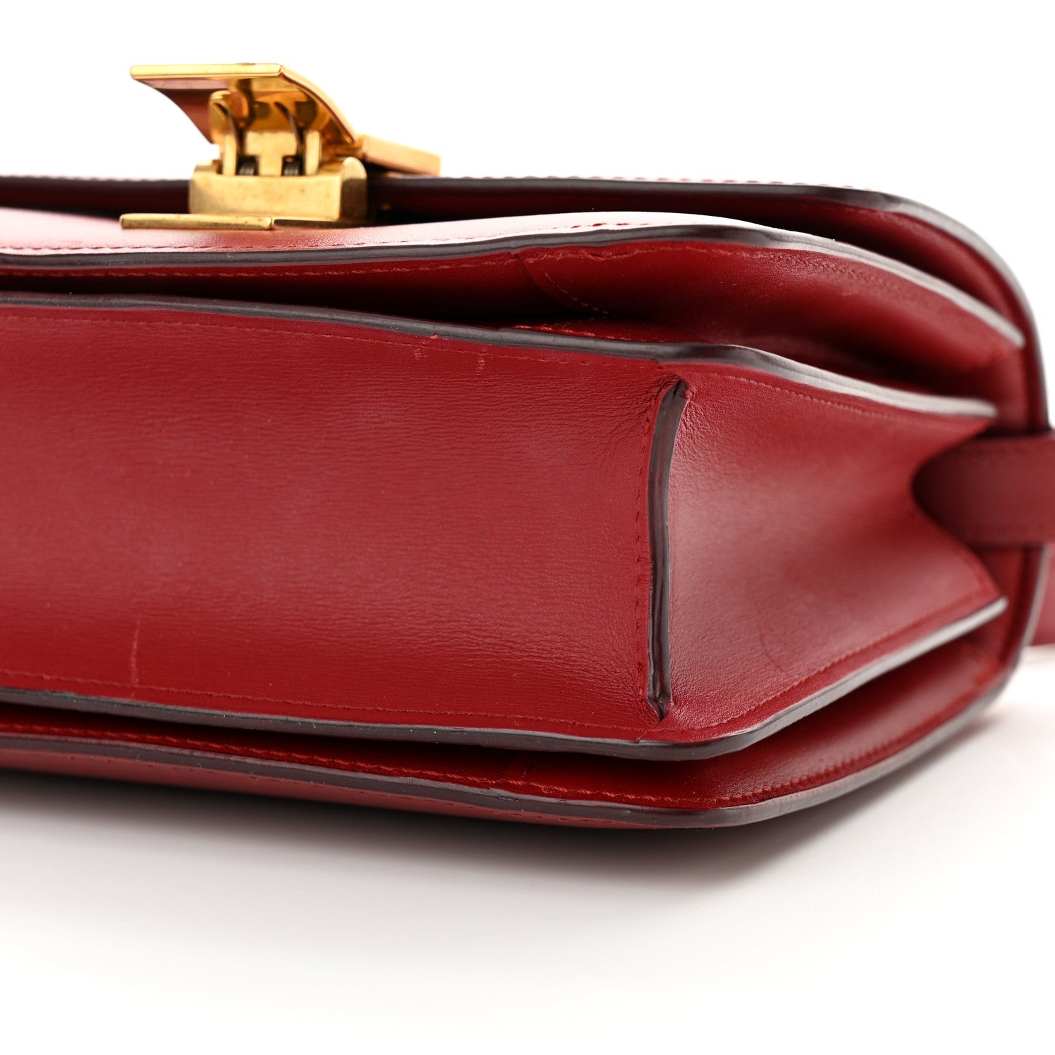 Celine Box Calfskin Small Classic Box Flap Bag Red 10 of 15