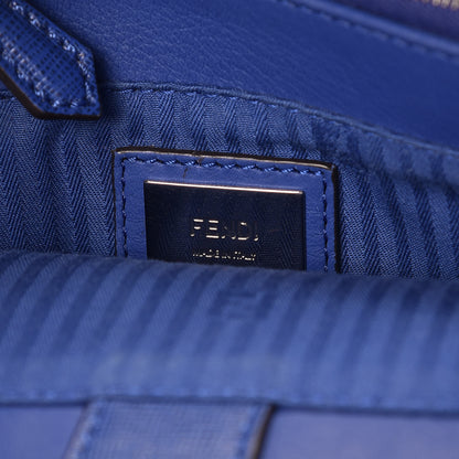 Fendi Vitello Elite Petite 2Jours Tote Blue Neon 7 of 9
