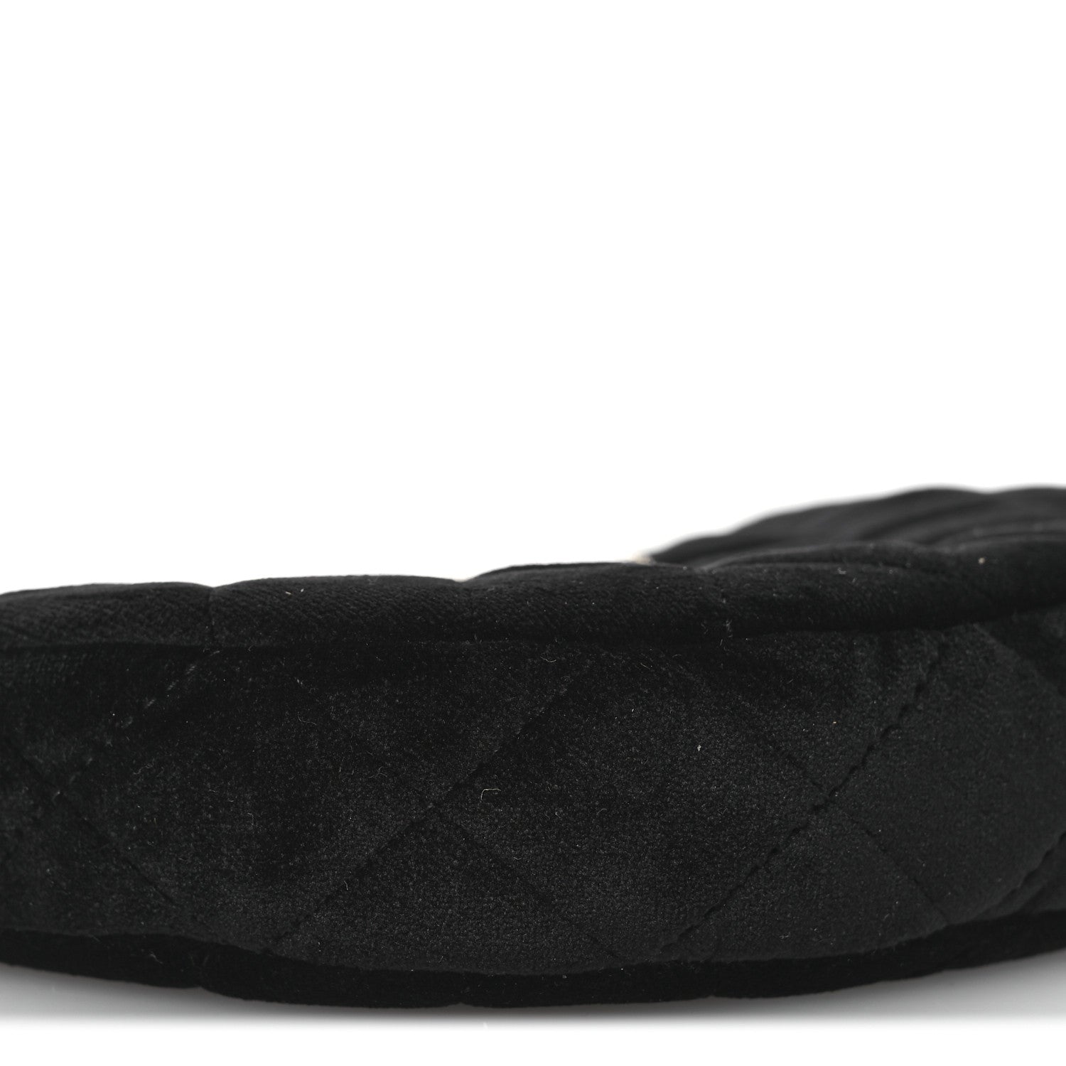 Chanel Velvet Crystal Quilted Chain Hobo Black 9 of 10