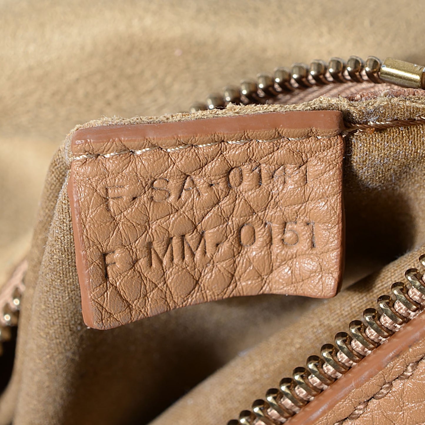 Pebbled Calfskin Mini Luggage Camel