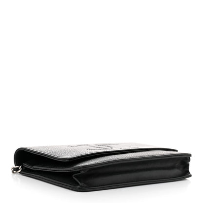 Chanel Caviar Timeless CC Wallet On Chain WOC Black 4 of 12
