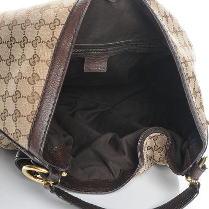 Gucci Monogram Large Jockey Hobo Dark Brown 5 of 7