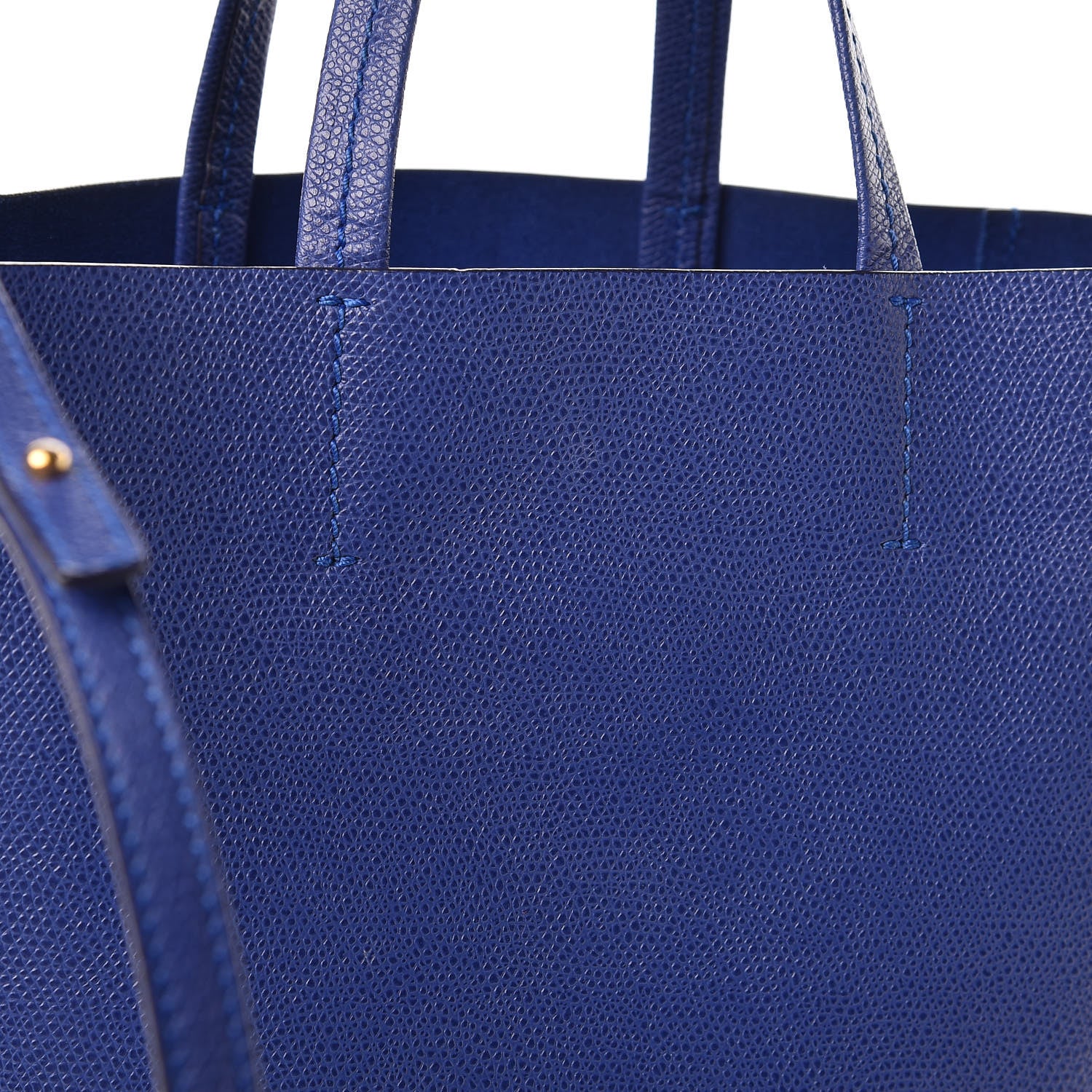Celine Grained Calfskin Small Vertical Cabas Indigo 15 of 15