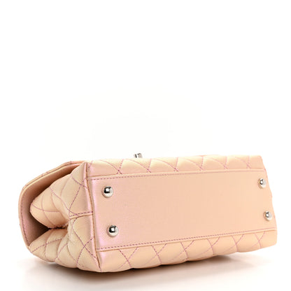 Chanel Iridescent Caviar Quilted Mini Coco Handle Flap Light Pink 4 of 10
