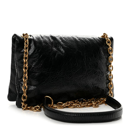 Balenciaga Arena Puffy Monaco Chain Shoulder Bag Black 3 of 11