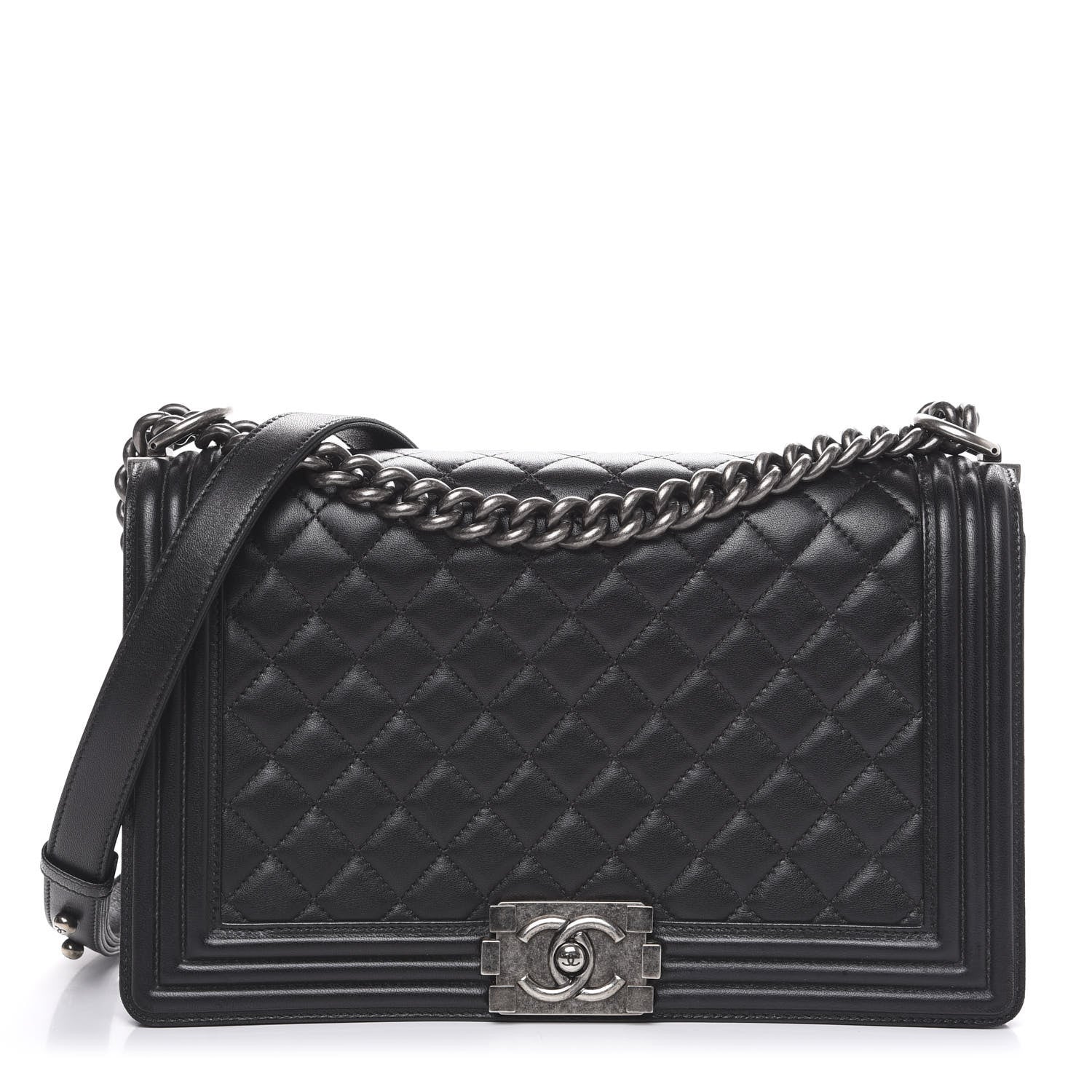 Chanel Lambskin Quilted New Medium Boy Flap Black 1 of 14