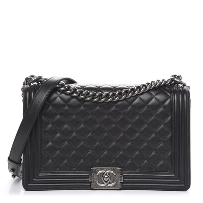 Chanel Lambskin Quilted New Medium Boy Flap Black 1 of 14