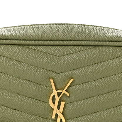 Saint Laurent Grain De Poudre Matelasse Monogram Mini Lou Camera Bag Light Pistache 8 of 11