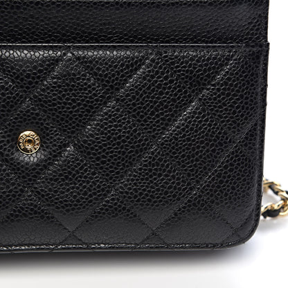 Chanel Caviar Quilted Wallet On Chain WOC Black 10 of 15