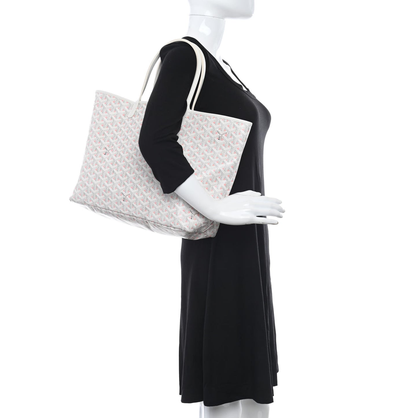 Goyardine Saint Louis Claire Voie PM White Pink