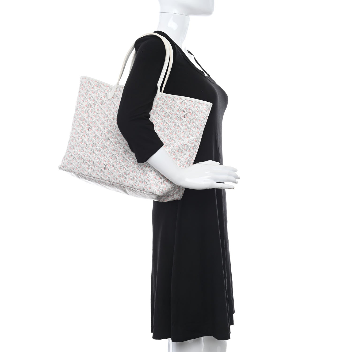Goyard Goyardine Saint Louis Claire Voie PM White Pink 2 of 11