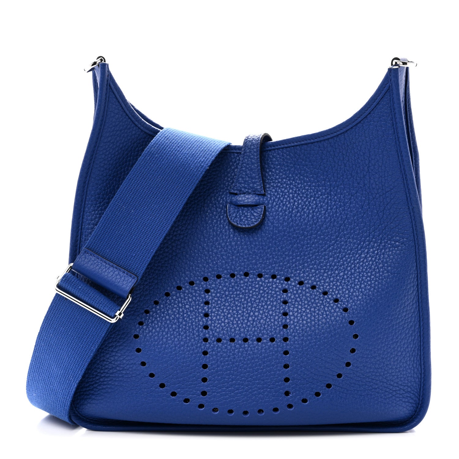 Hermes Taurillon Clemence Evelyne III PM Bleu Royal 1 of 10