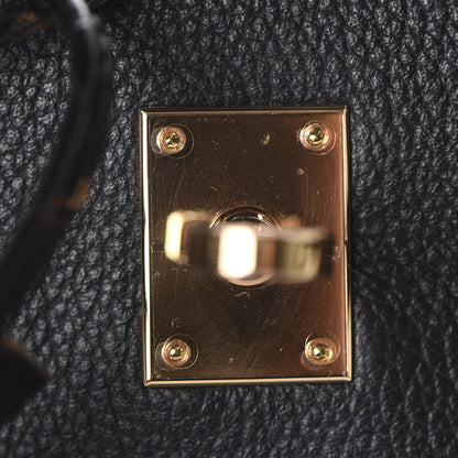 Hermes Taurillon Novillo Shiny Niloticus Crocodile Birkin Touch 25 Black 23 of 37