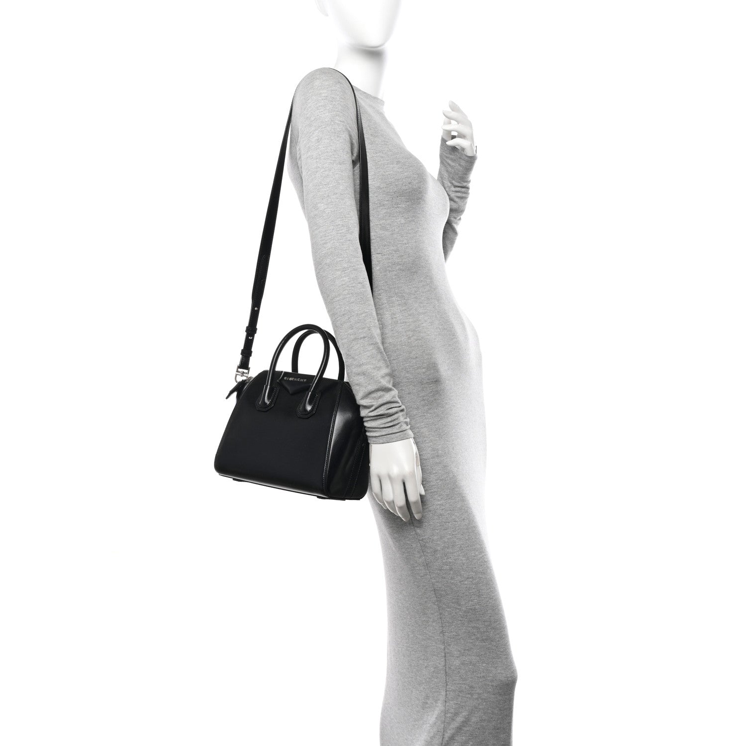 Givenchy Shiny Lord Calfskin Mini Antigona Black 2 of 12