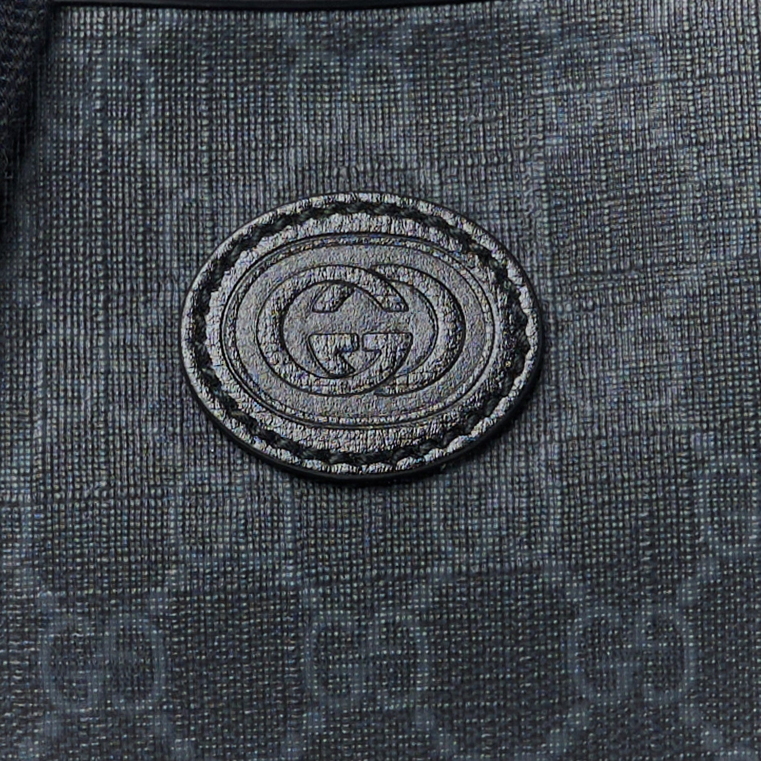 Gucci GG Supreme Monogram Azalea Calfskin Retro Interlocking G Wristlet Shoulder Bag Black 9 of 11
