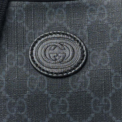 Gucci GG Supreme Monogram Azalea Calfskin Retro Interlocking G Wristlet Shoulder Bag Black 9 of 11