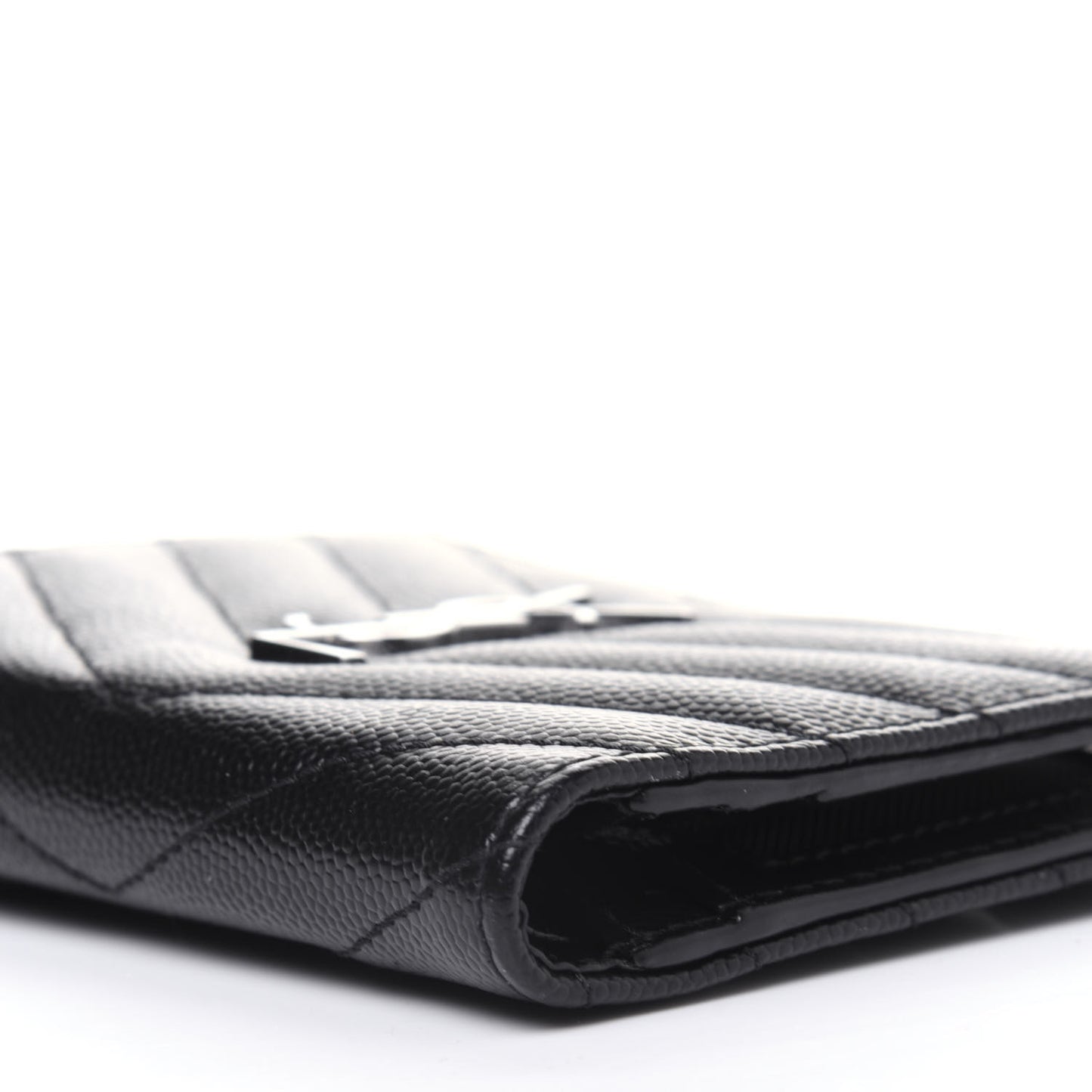 Grain De Poudre Matelasse Chevron Monogram Zipped Card Case Black