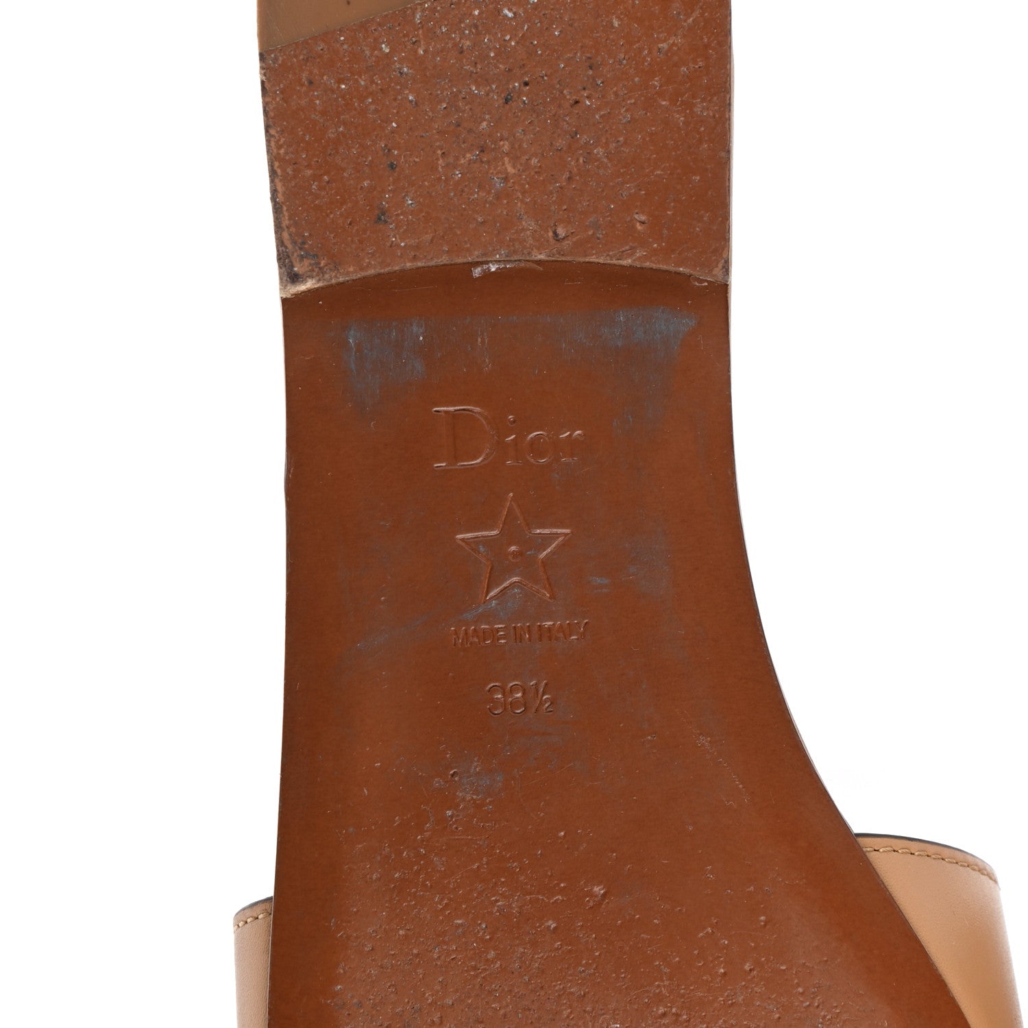 Christian Dior Calfskin D-Club Mule Sandal 38.5 Natural 7 of 10