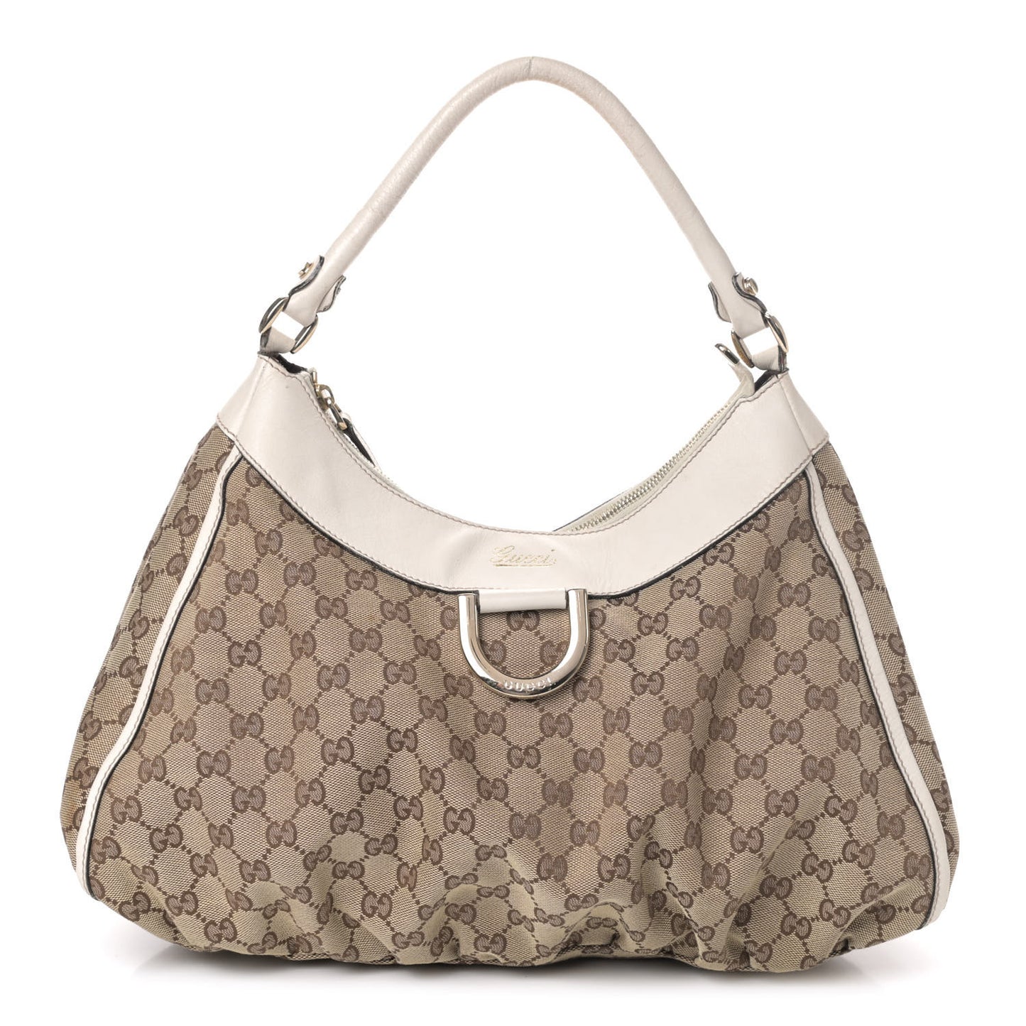 Monogram Large D Gold Hobo Off White