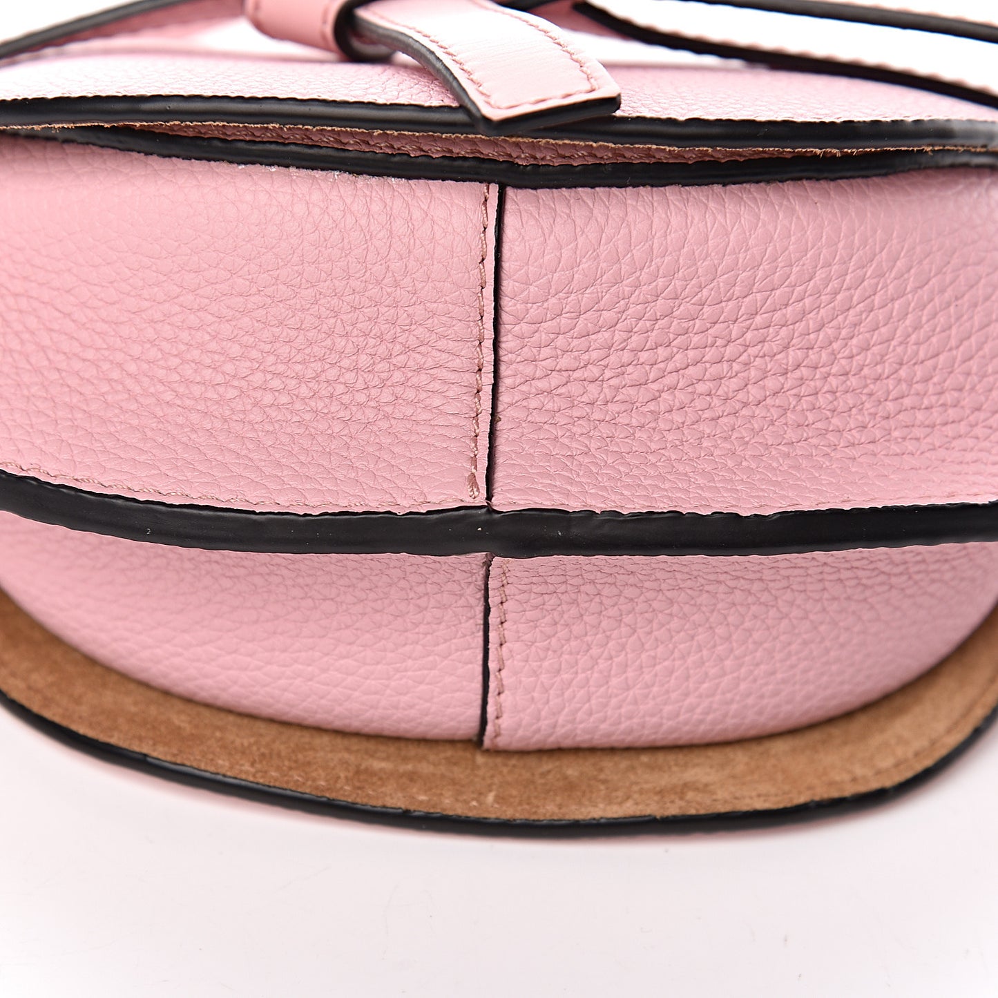 Grained Calfskin Mini Gate Crossbody Bag Pastel Pink