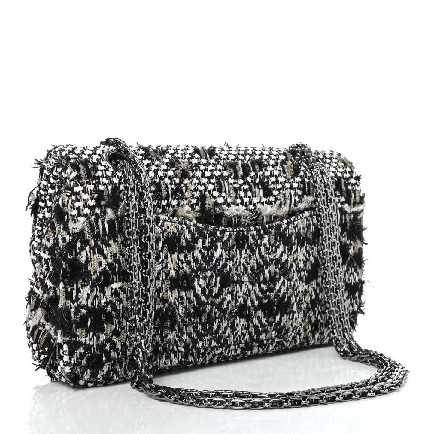 Tweed 2.55 Reissue 225 Flap Black White