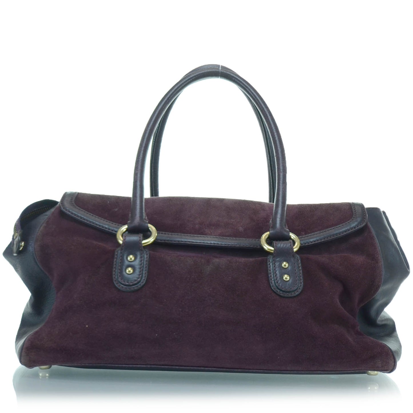 Soft Calfskin and Suede Satchel