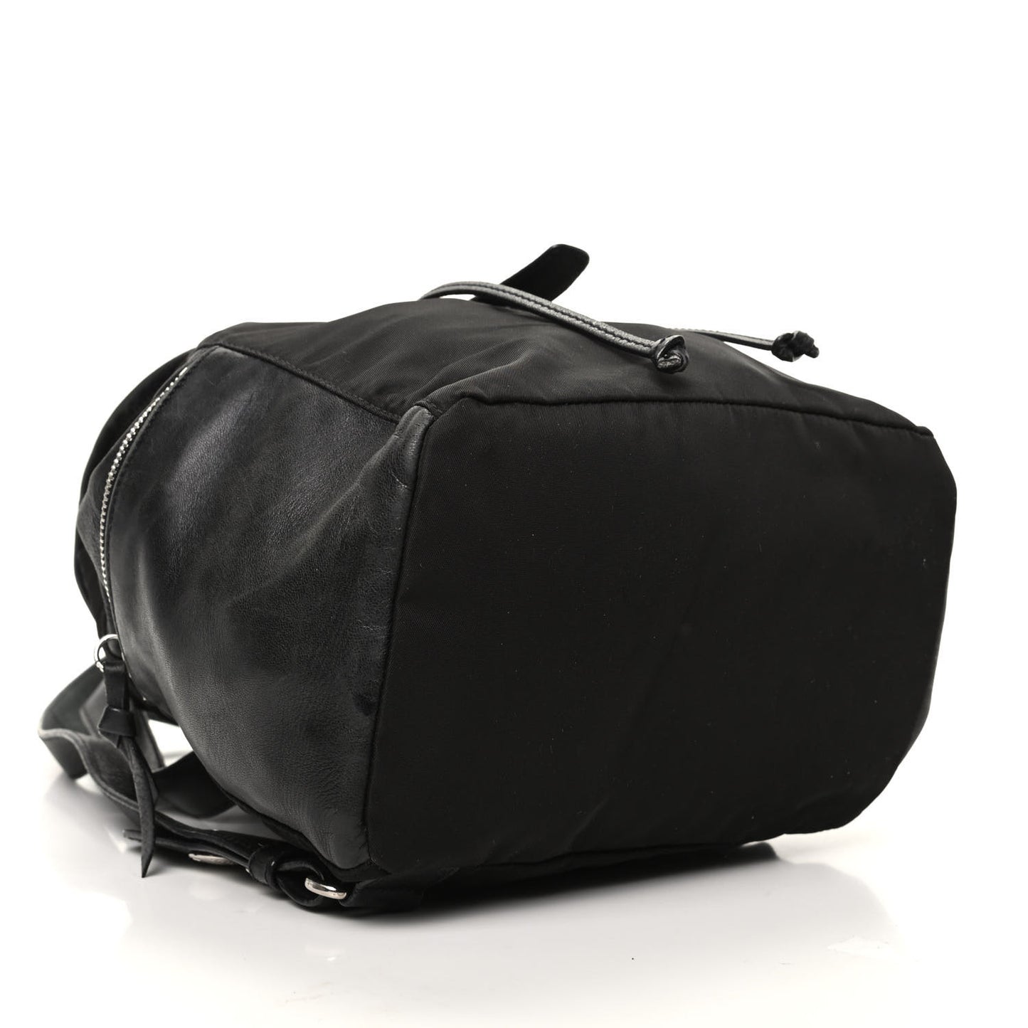 Tessuto Nylon Calfskin Backpack Black