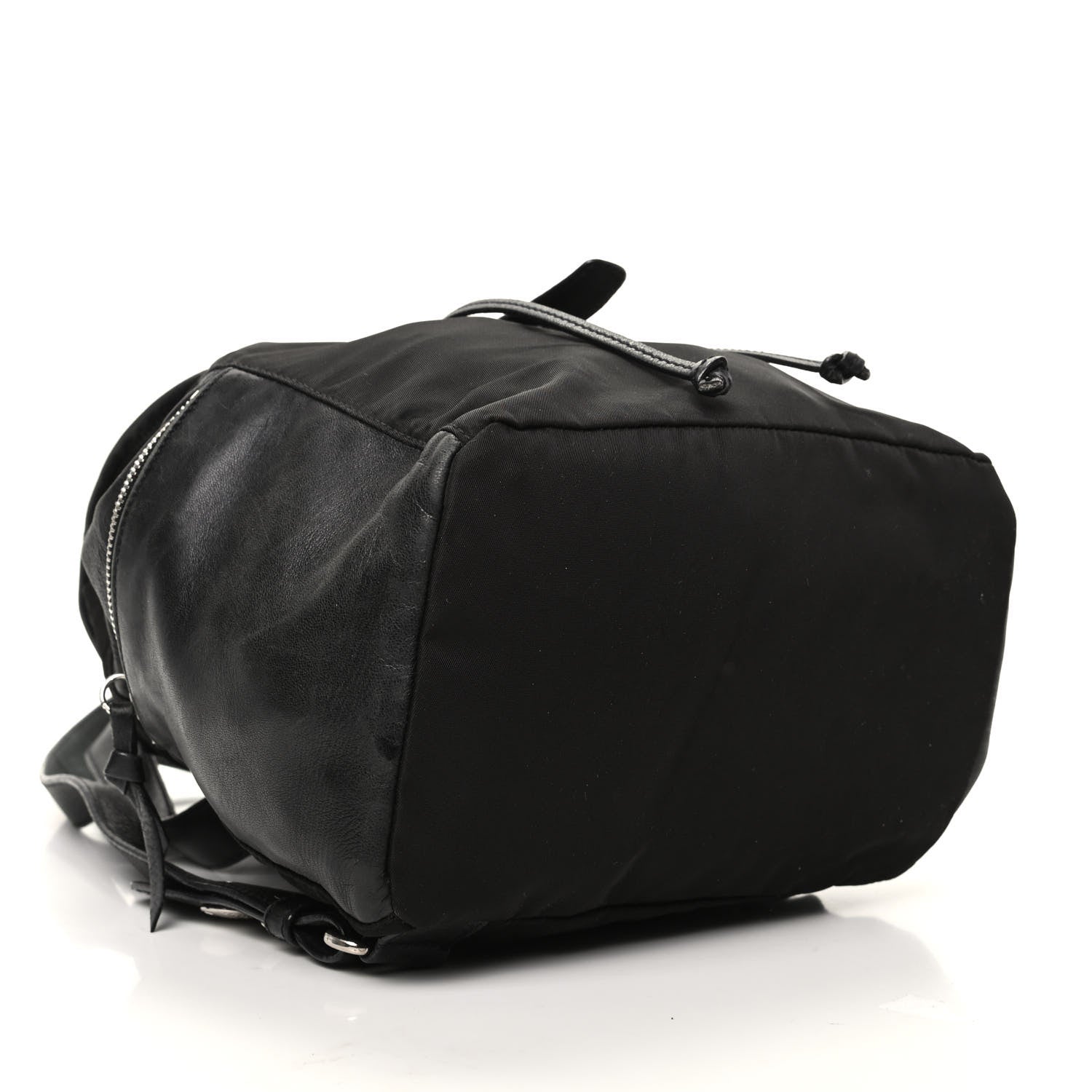 Prada Tessuto Nylon Calfskin Backpack Black 4 of 9