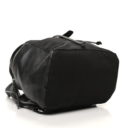 Prada Tessuto Nylon Calfskin Backpack Black 4 of 9