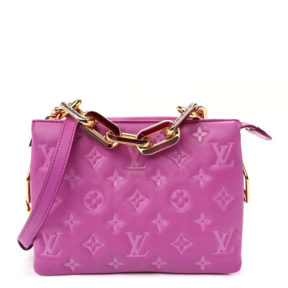 Louis Vuitton Lambskin Embossed Monogram Coussin BB Orchid 1 of 10