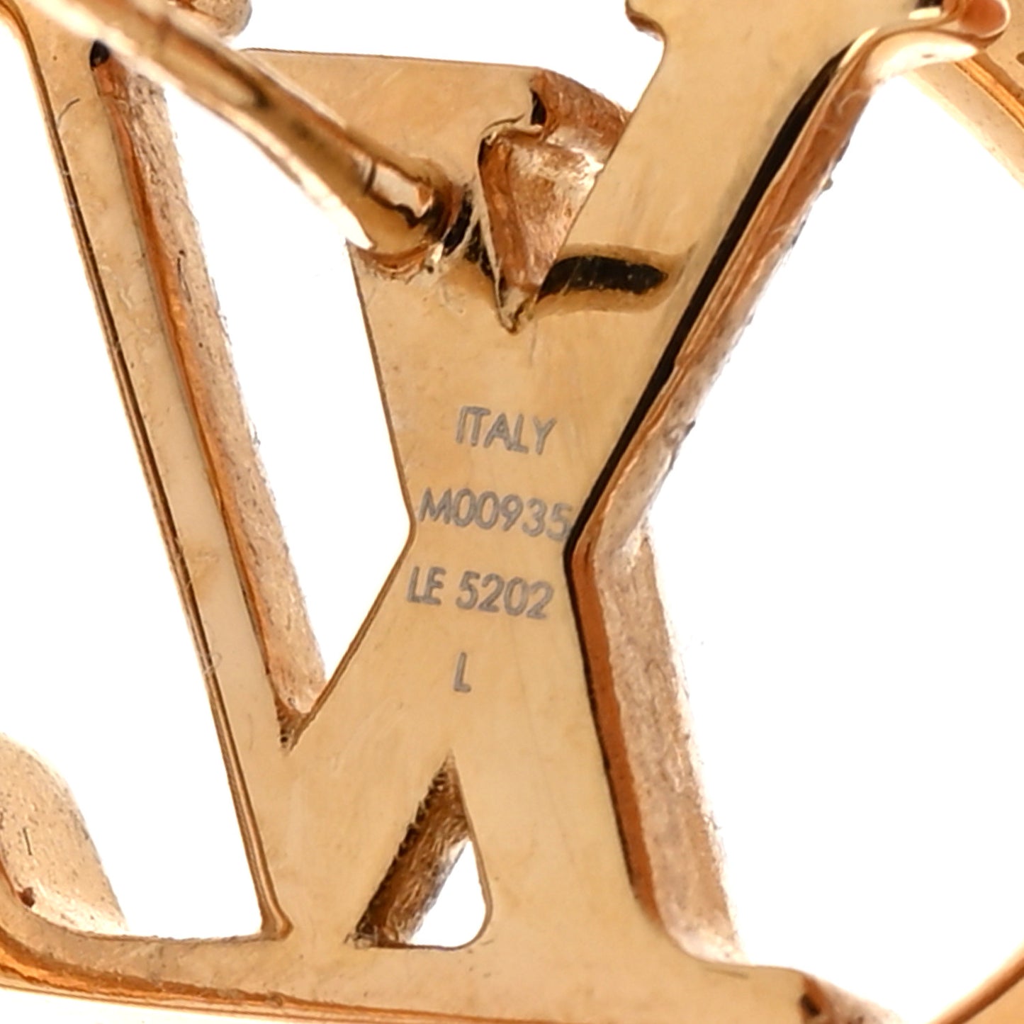 Stellar LV Hoop Cuff Earrings Gold