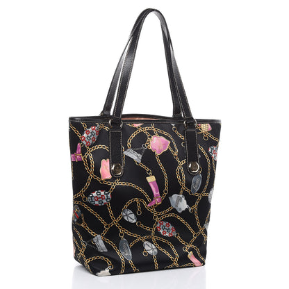 Gucci Satin Charmy Tote Black Multicolor 3 of 13
