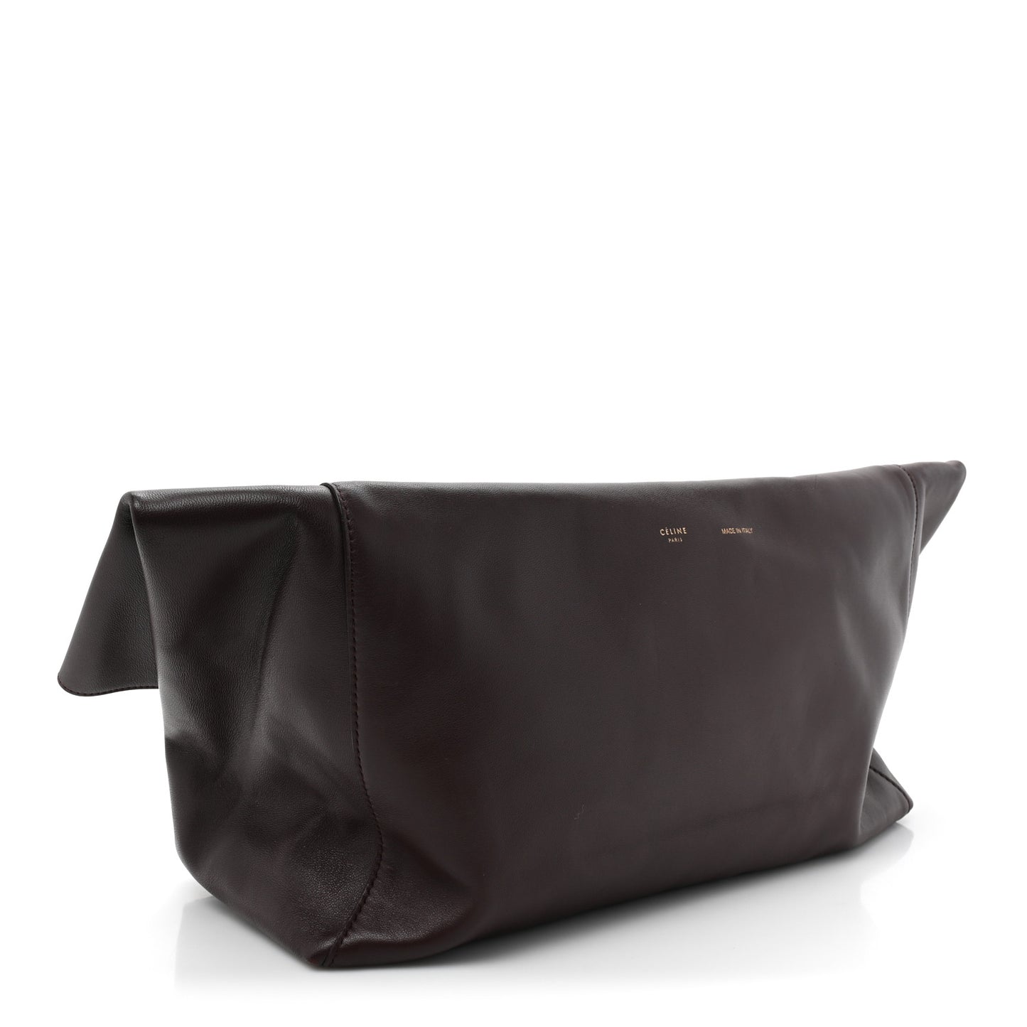 Calfskin Folded Clutch Burgundy