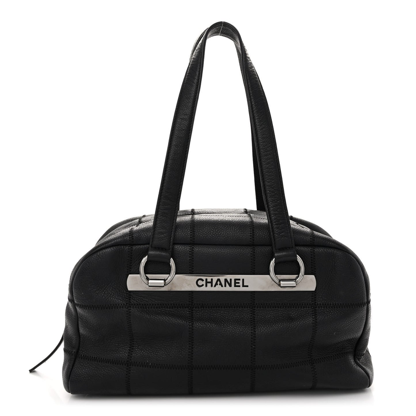 Caviar Square Stitched Bowler Black