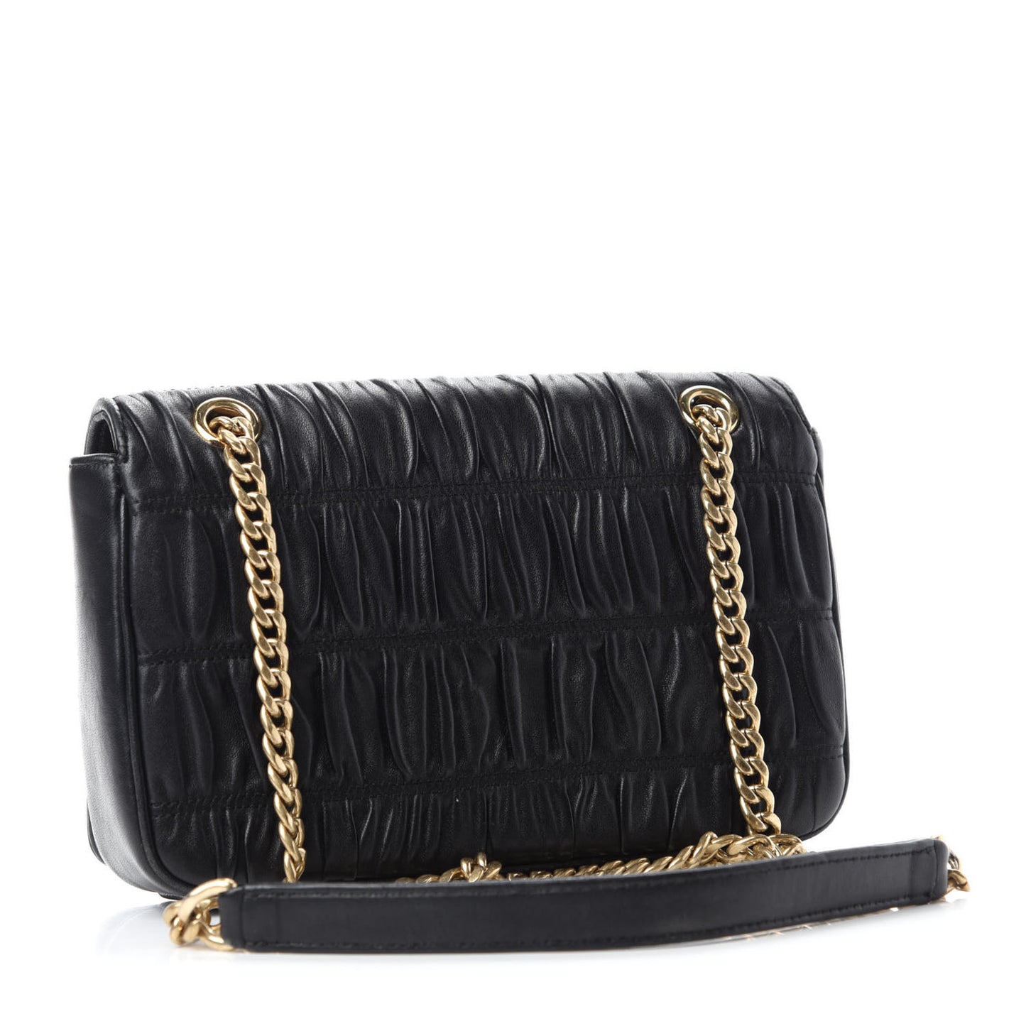 Nappa Gaufre Flap Black