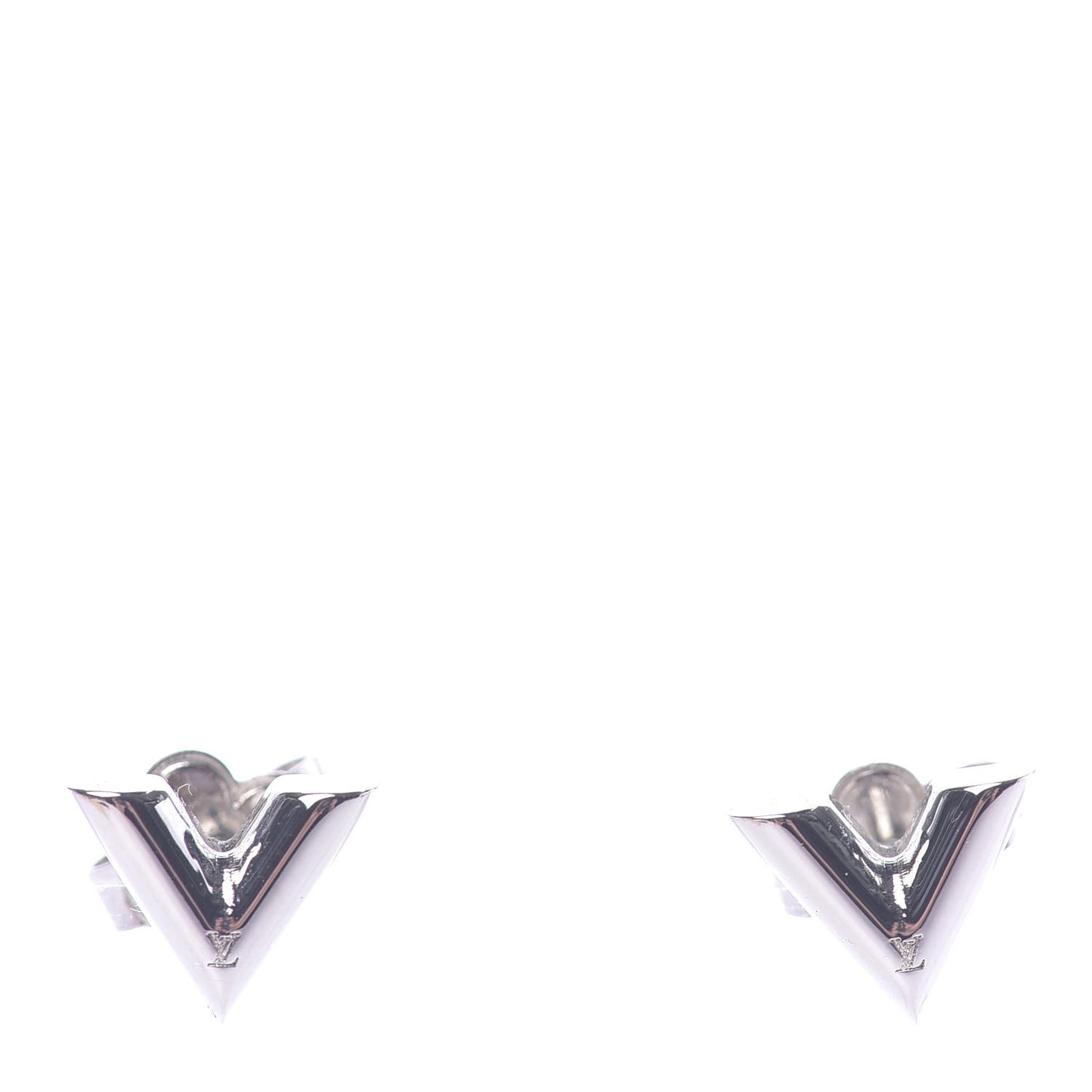 Essential V Stud Earrings Silver