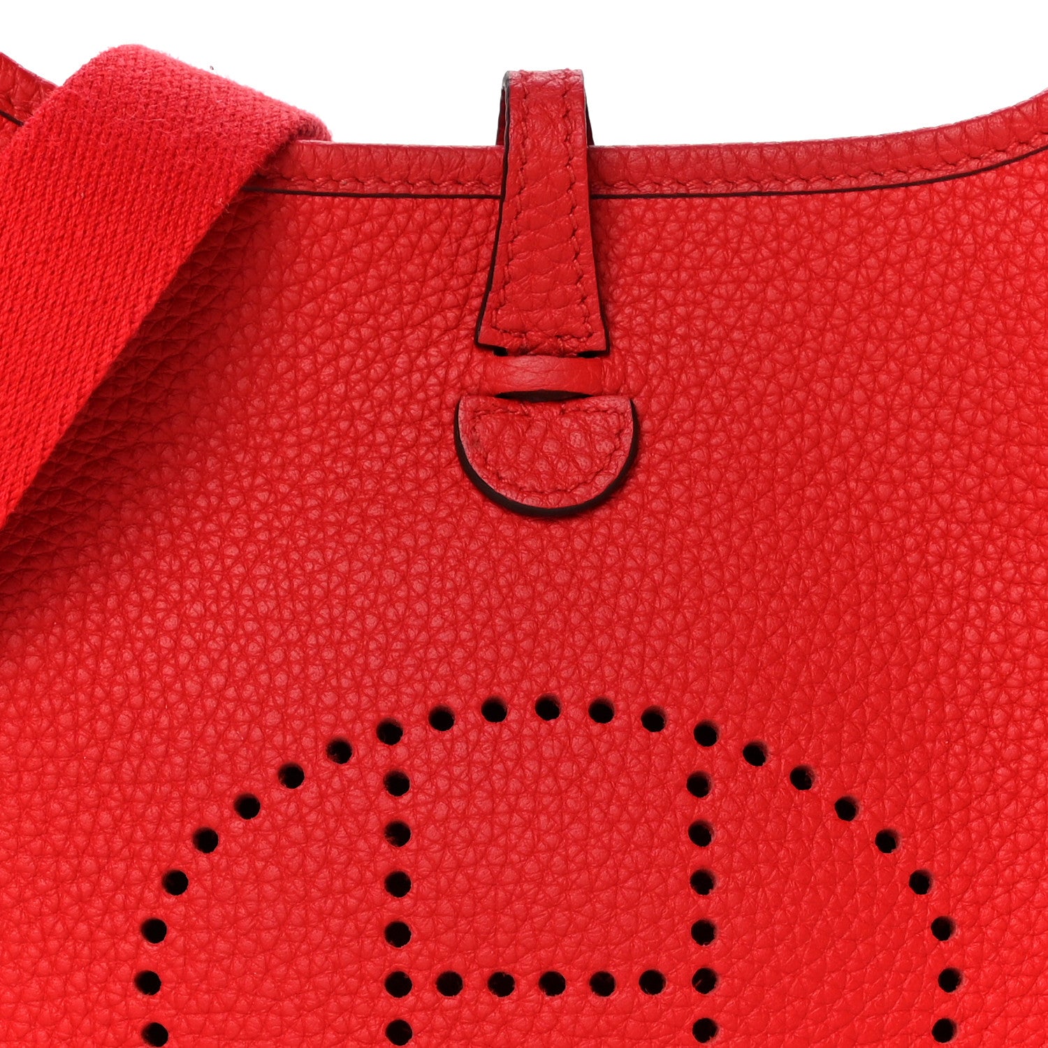 Hermes Taurillon Clemence Evelyne TPM Rouge De Coeur 7 of 10