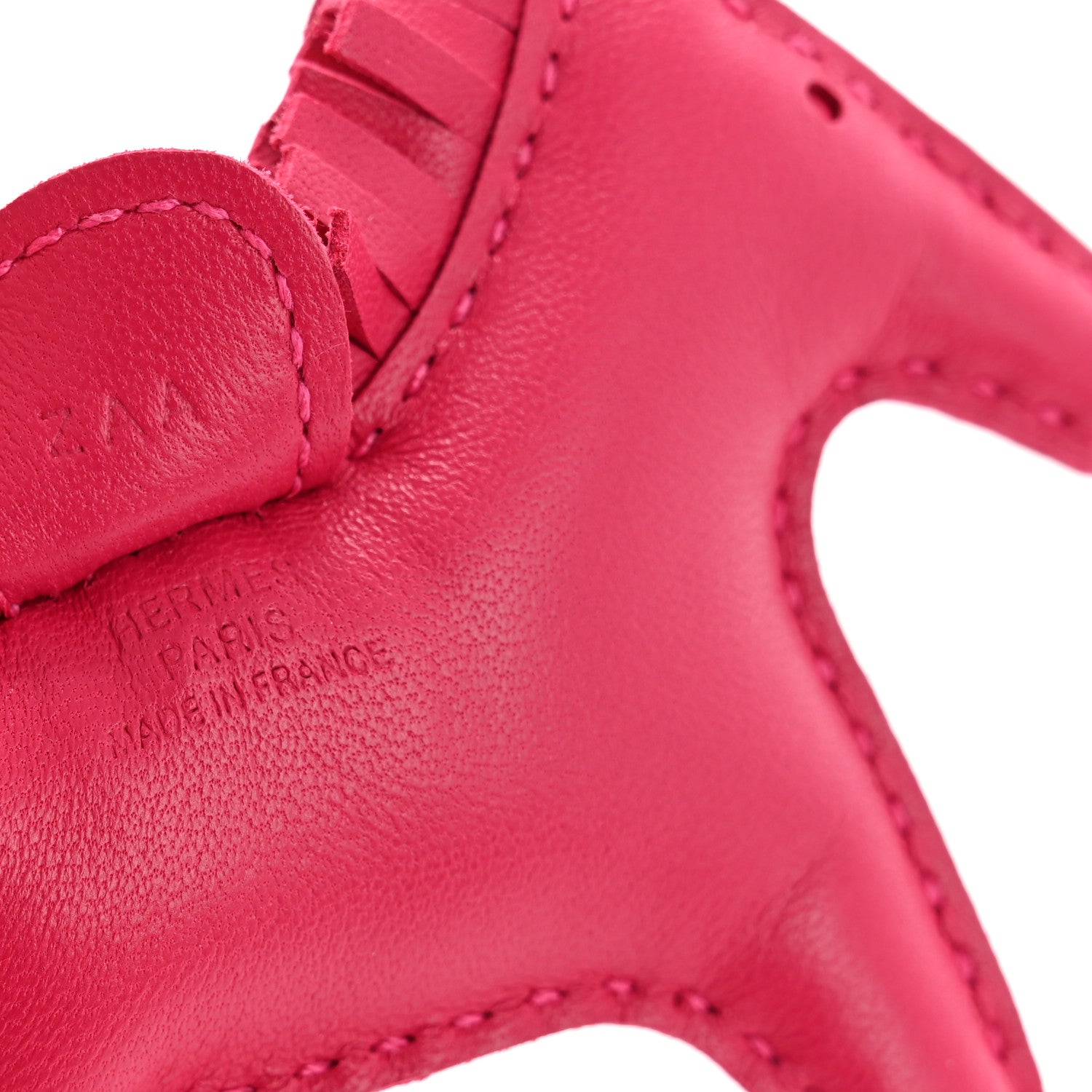 Hermes Milo Lambskin Grigri Rodeo Horse Bag Charm PM Rose Mexico 3 of 4