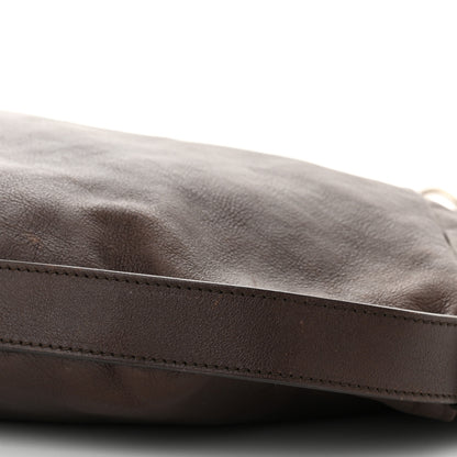 Saint Laurent Calfskin Horn Mombasa Hobo Dark Brown 10 of 10