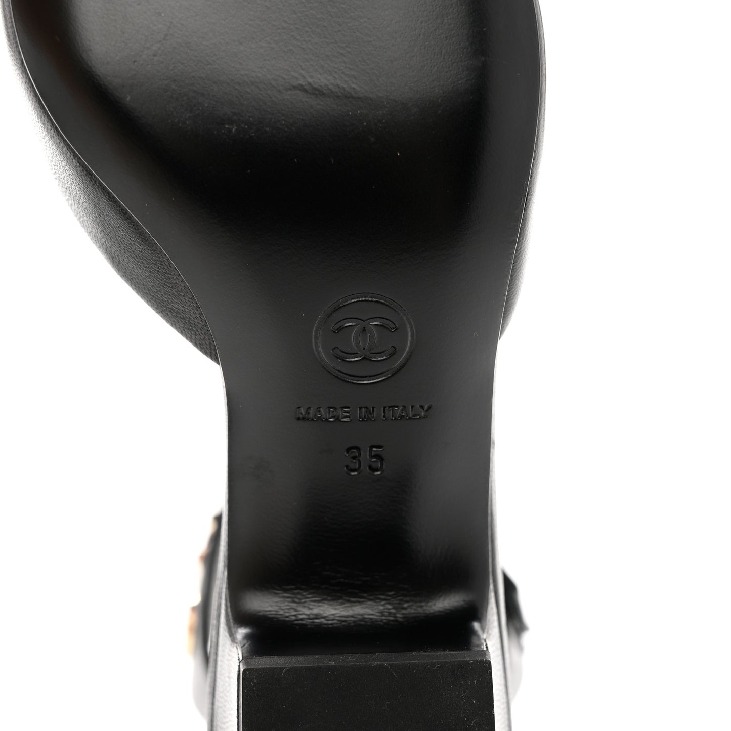 Lambskin Grosgrain Cap Toe Logo Ankle Strap Pumps 35 Black