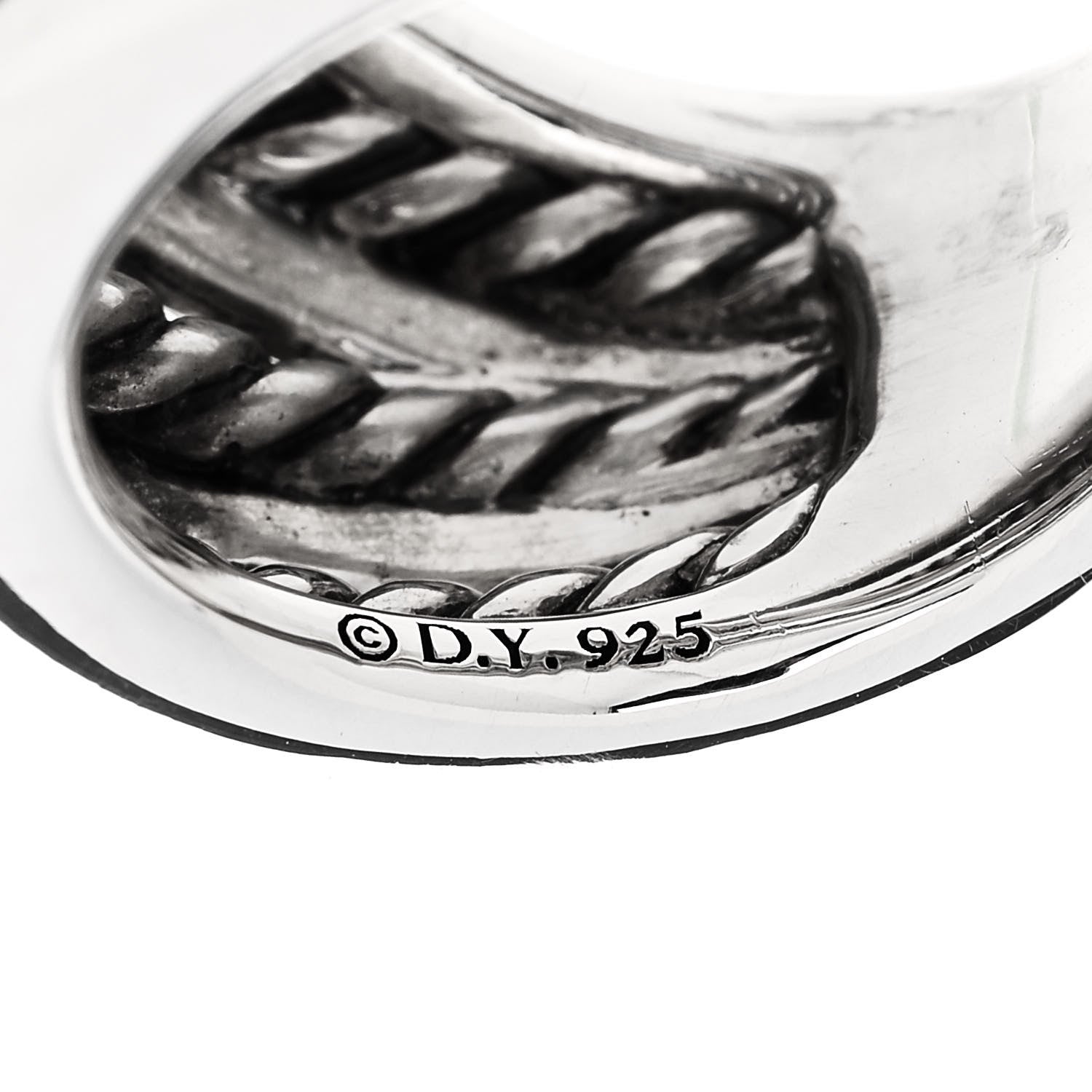 David Yurman Sterling Silver 18mm Wide Crossover Cable Ring 50 5.5 5 of 5