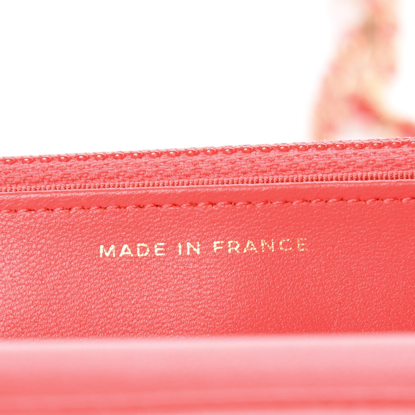 Lambskin Quilted Wallet On Chain WOC Red