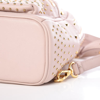 MCM Calfskin Stud X-Mini Stark Bebe Boo Backpack Pink 6 of 12