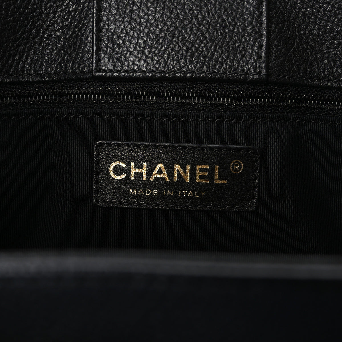 Chanel Calfskin Cerf Executive Shopper Tote Black 6 of 10