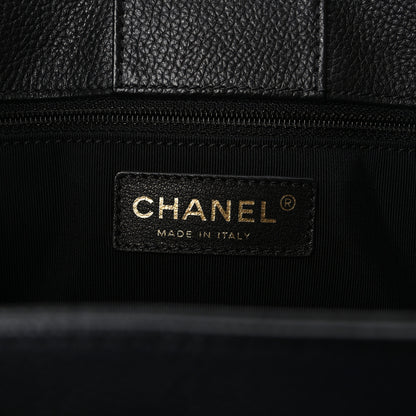 Chanel Calfskin Cerf Executive Shopper Tote Black 6 of 10