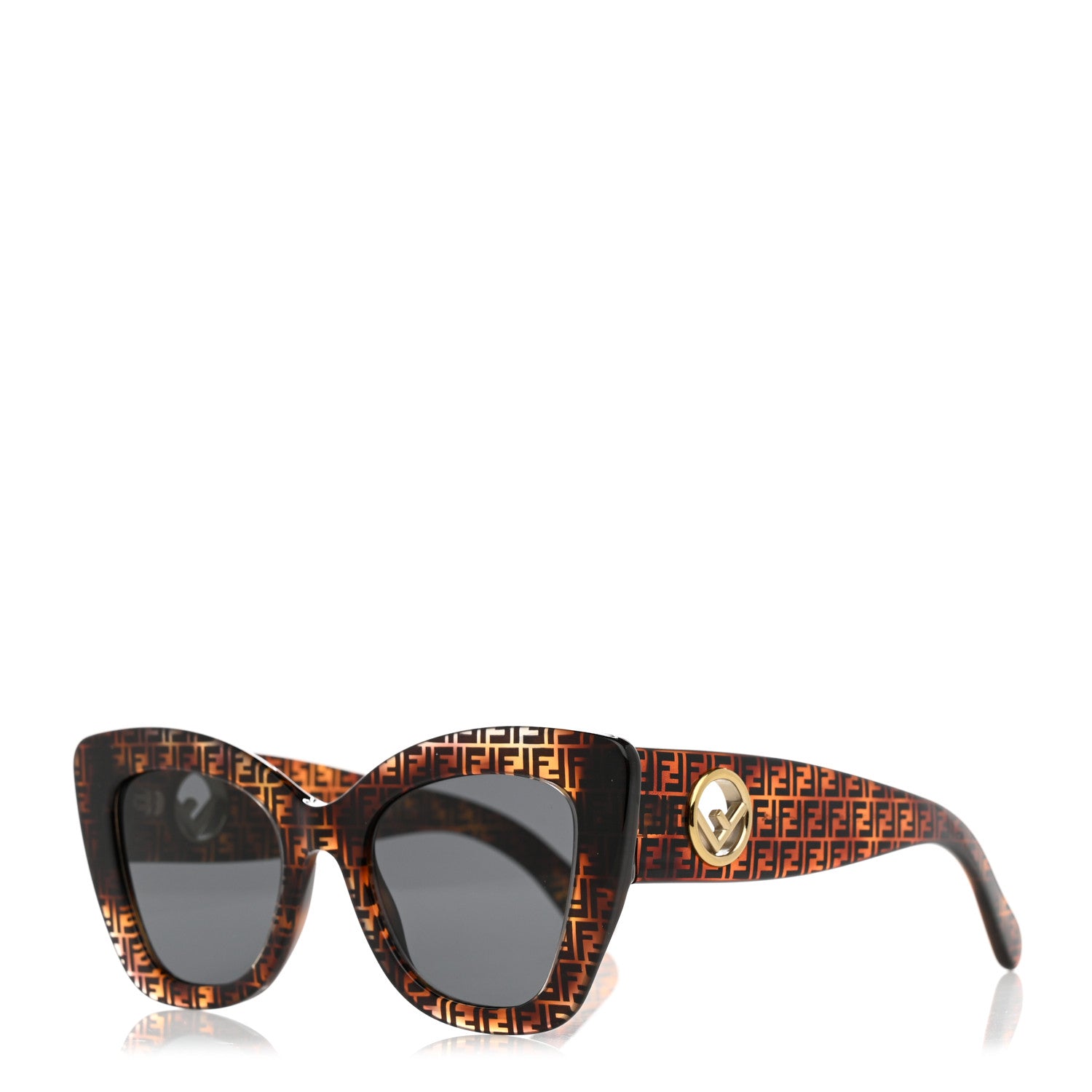 Fendi Acetate F is Fendi FF 51mm Cat Eye Sunglasses 0327/S Tortoise Camouflage 1 of 7