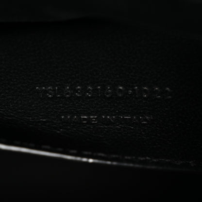 Saint Laurent Crinkled Lambskin Matelasse Monogram Baby Niki Chain Satchel Black 7 of 12